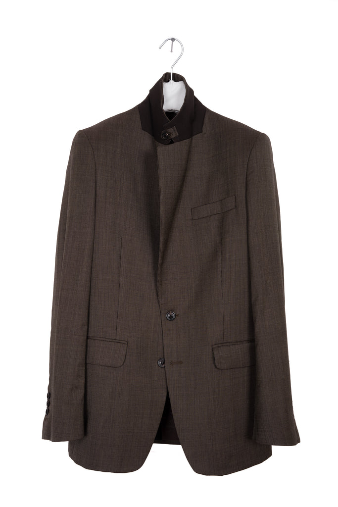 2002 A/W TAILORED ANATOMIC WOOL JACKET WITH NECK CLOSURE
