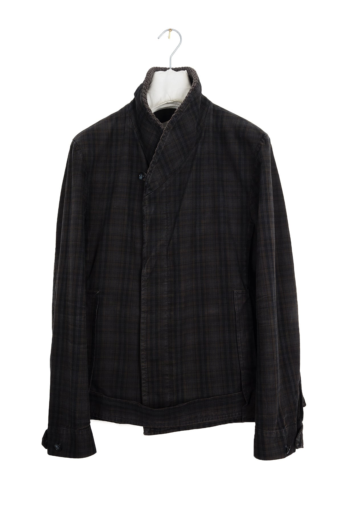 2006 A/W SHAWL COLLAR JACKET IN OVERDYED COTTON