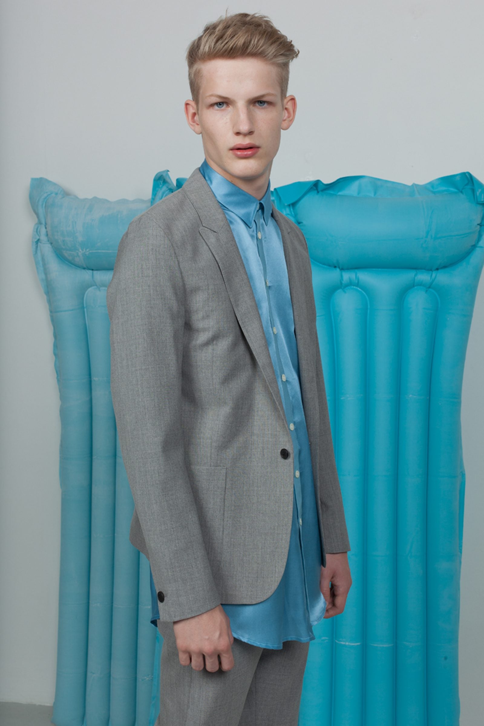 2013 S/S PATCH POCKET SUIT WITH ONE SIDE DYED AND COATED COTTON