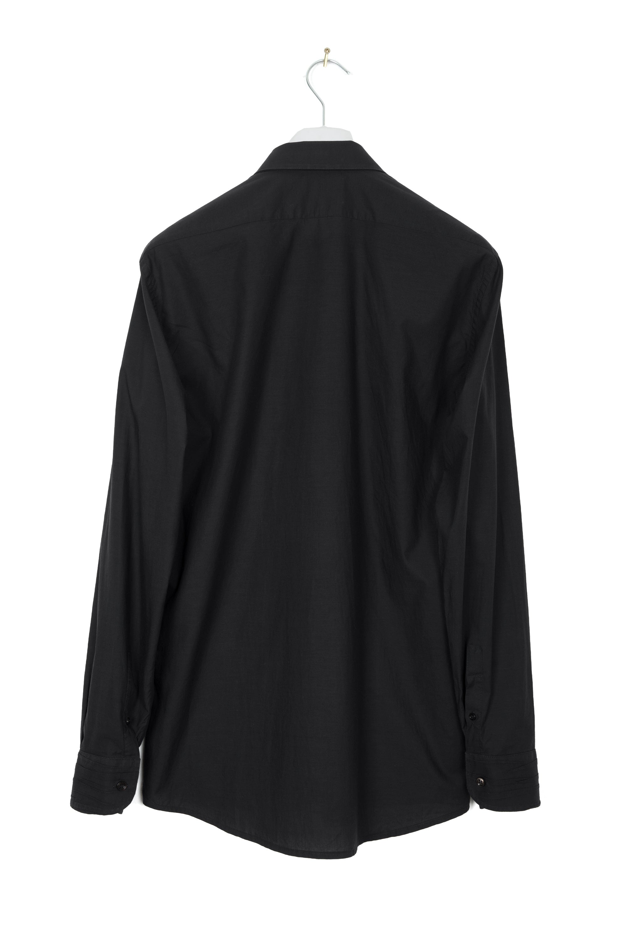 2005 A/W BLACK SHIRT WITH EXCESS FABRIC DETAIL
