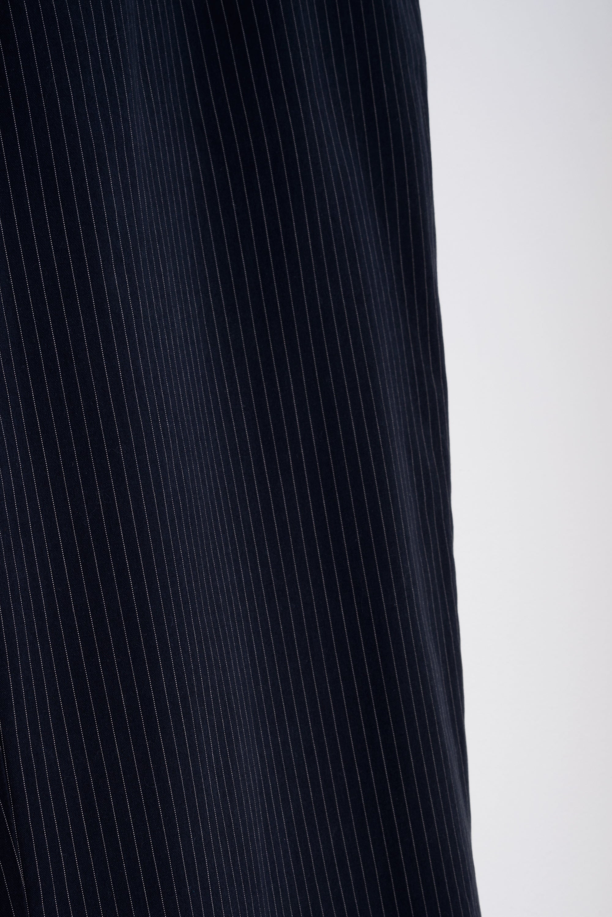 2002 S/S ANATOMIC PANTS IN DARK BLUE PINSTRIPE COTTON