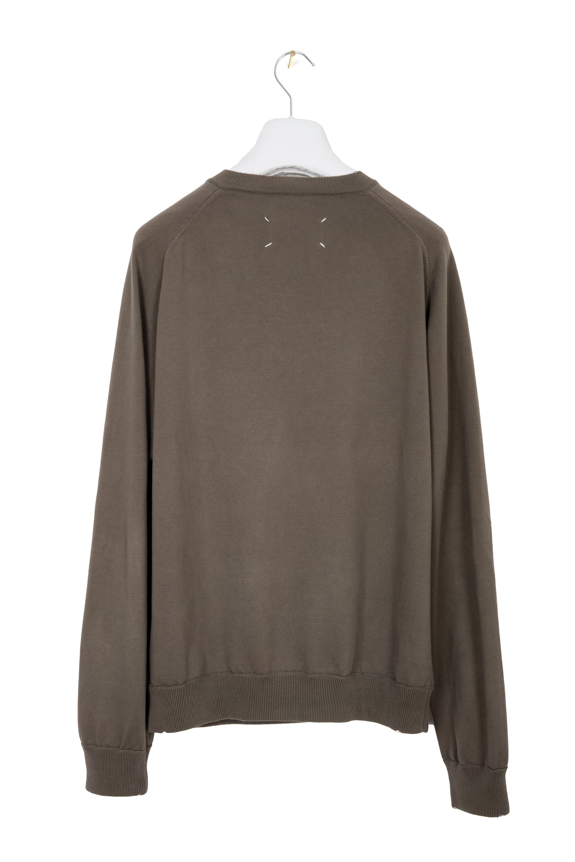 2005 S/S V-NECK SWEATER WITH ARTIFICIAL MOTH DAMAGE DETAIL