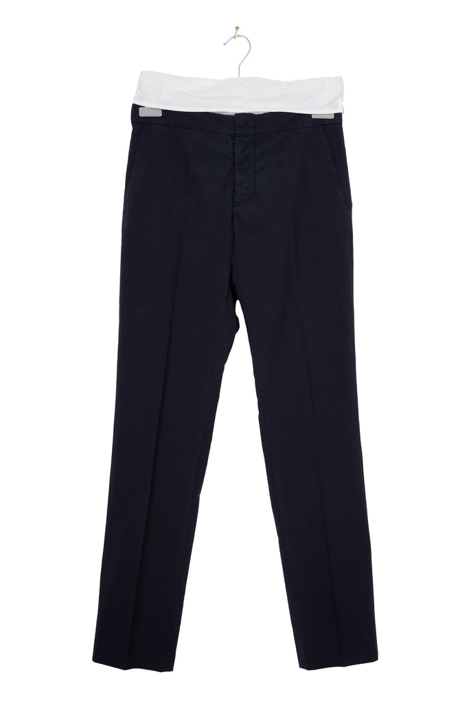 2010 S/S DARK BLUE COTTON TROUSERS