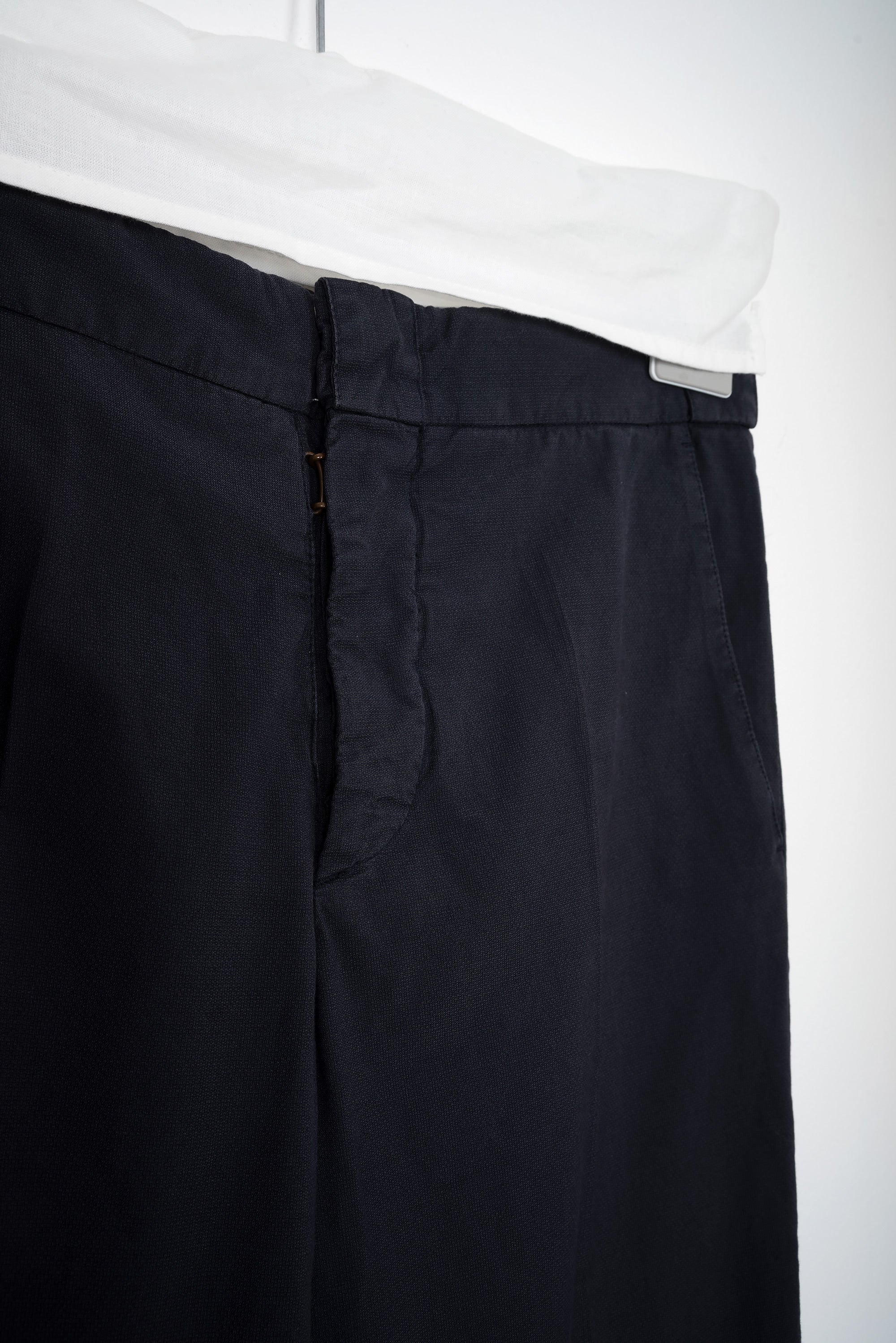 2010 S/S DARK BLUE COTTON TROUSERS