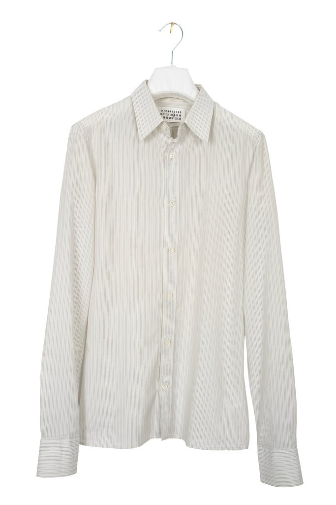 2007 S/S STRIPED BUTTON DOWN SHIRT IN SILK & COTTON