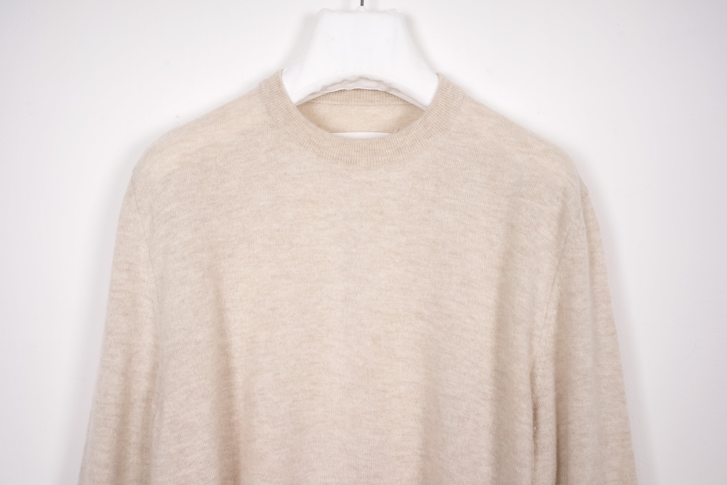 2008 A/W WOOL CREWNECK WITH LEATHER ELBOW PATCHES
