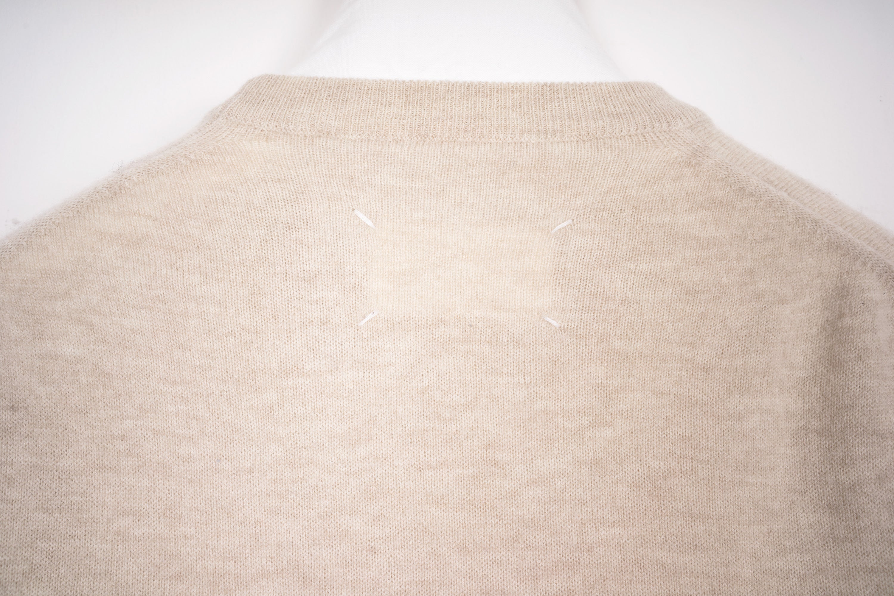 2008 A/W WOOL CREWNECK WITH LEATHER ELBOW PATCHES