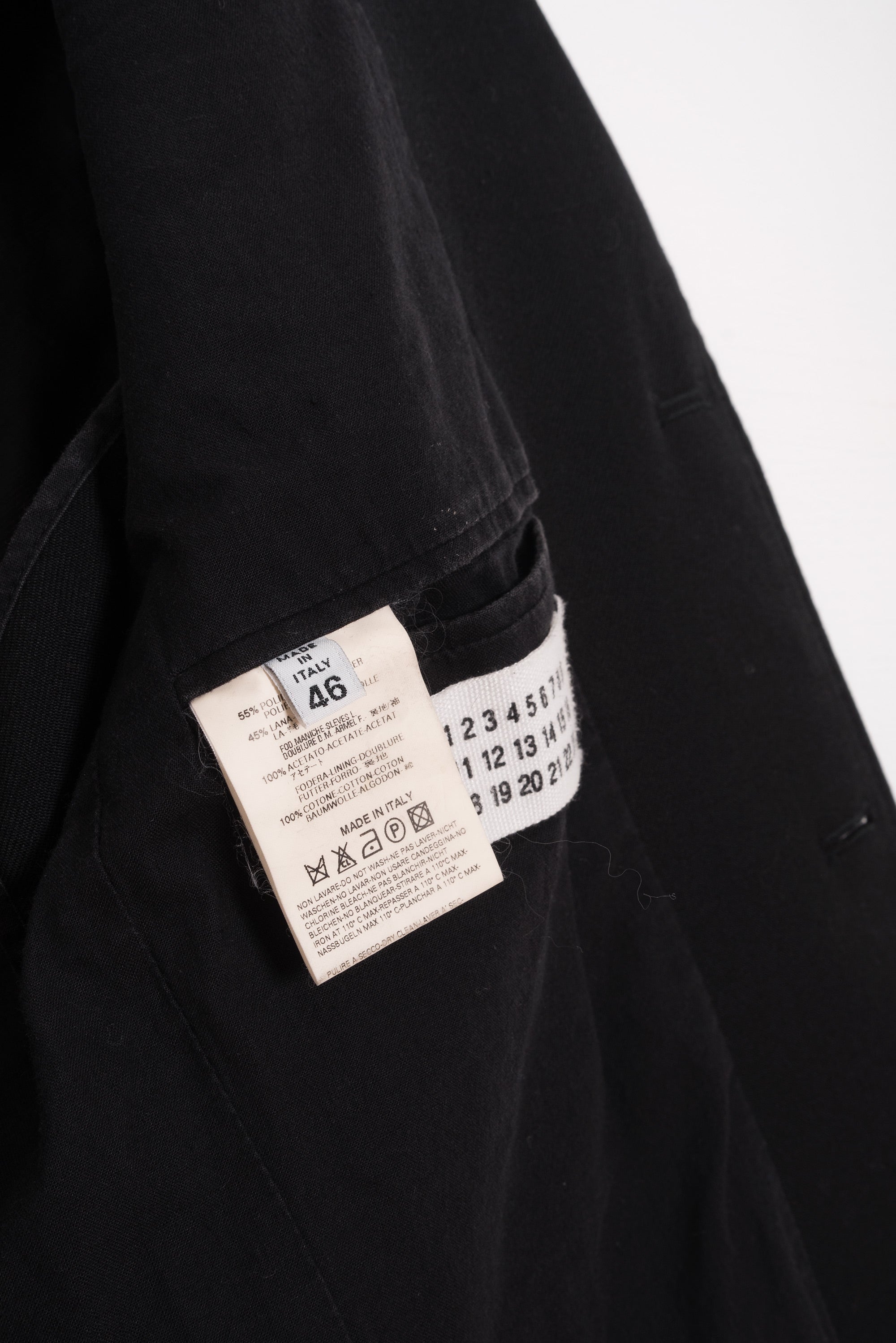 2003 A/W SMALL FITTING JACKET IN BLACK GABARDINE