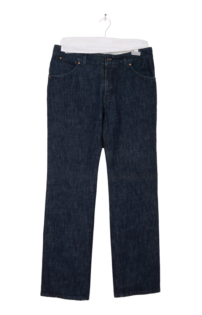 2004 S/S SIGNATURE DENIM PANTS WITH BLANK PATCH