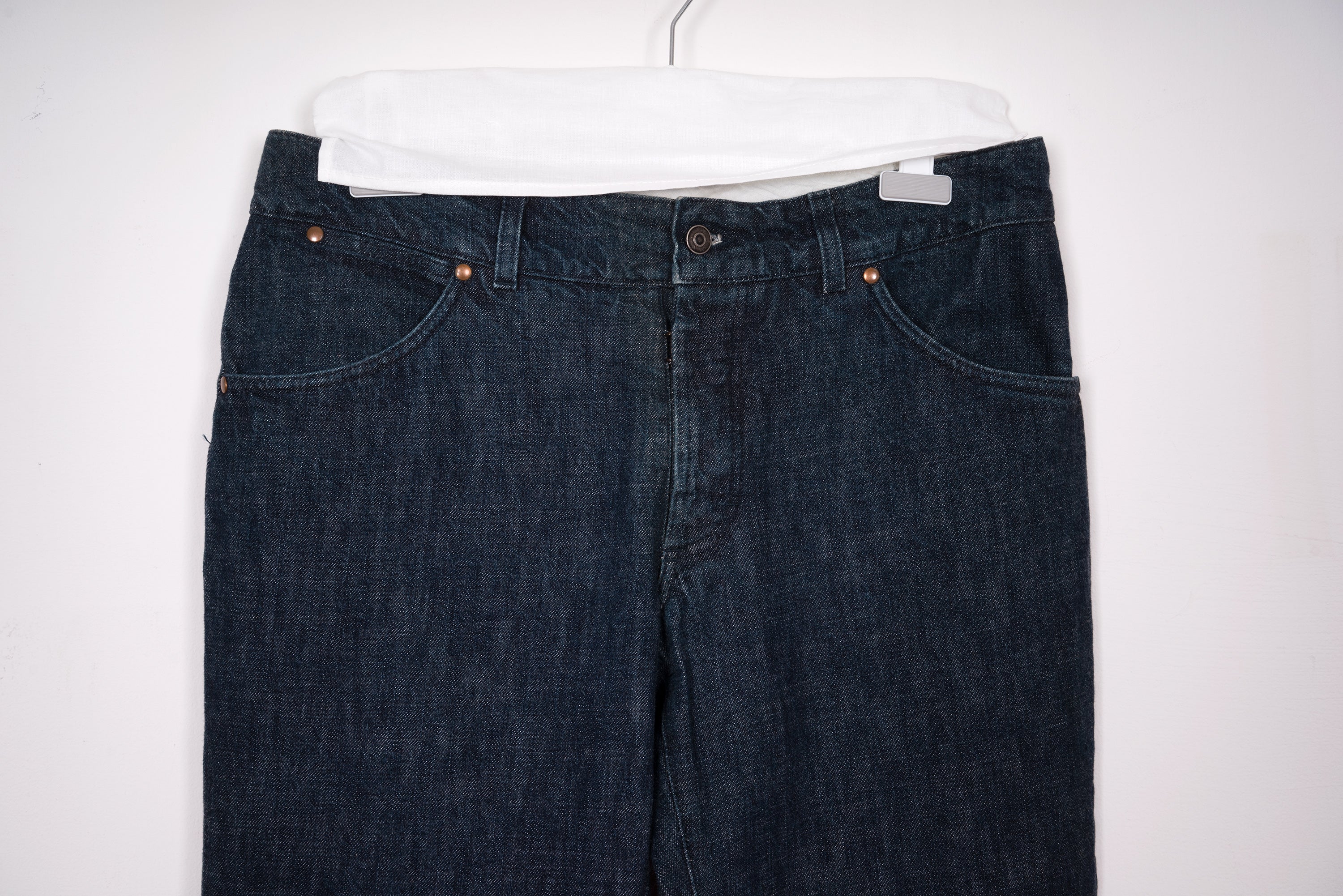 2004 S/S SIGNATURE DENIM PANTS WITH BLANK PATCH