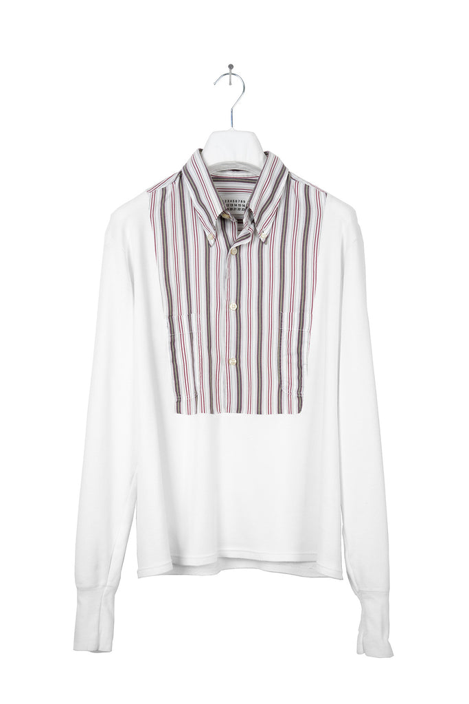 2003 S/S ARTISANAL STRIPED SHIRT INLAYED INTO TOP
