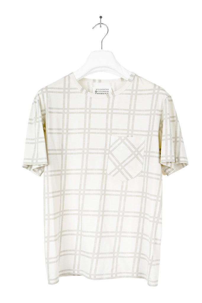 2004 S/S CHECKED T-SHIRT WITH A CHEST POCKET