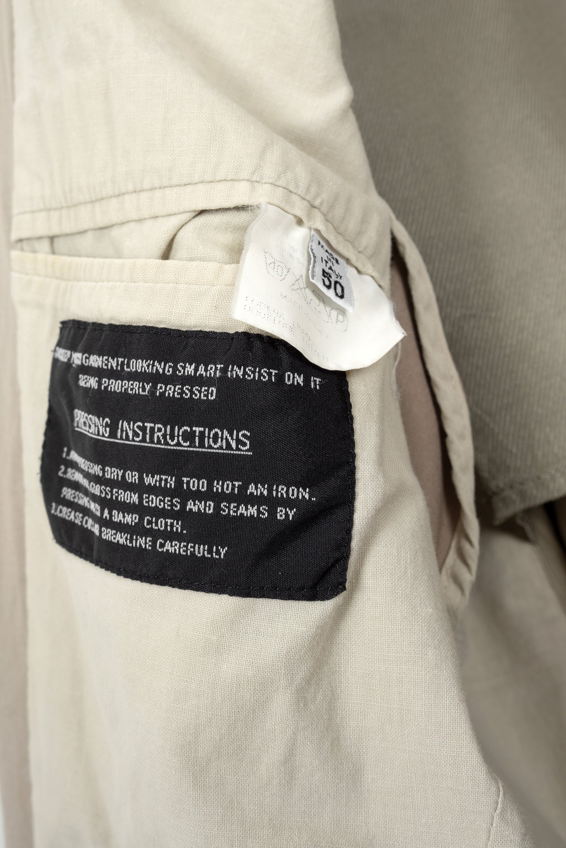 2001 S/S BAL COLLAR COTTON OVERCOAT