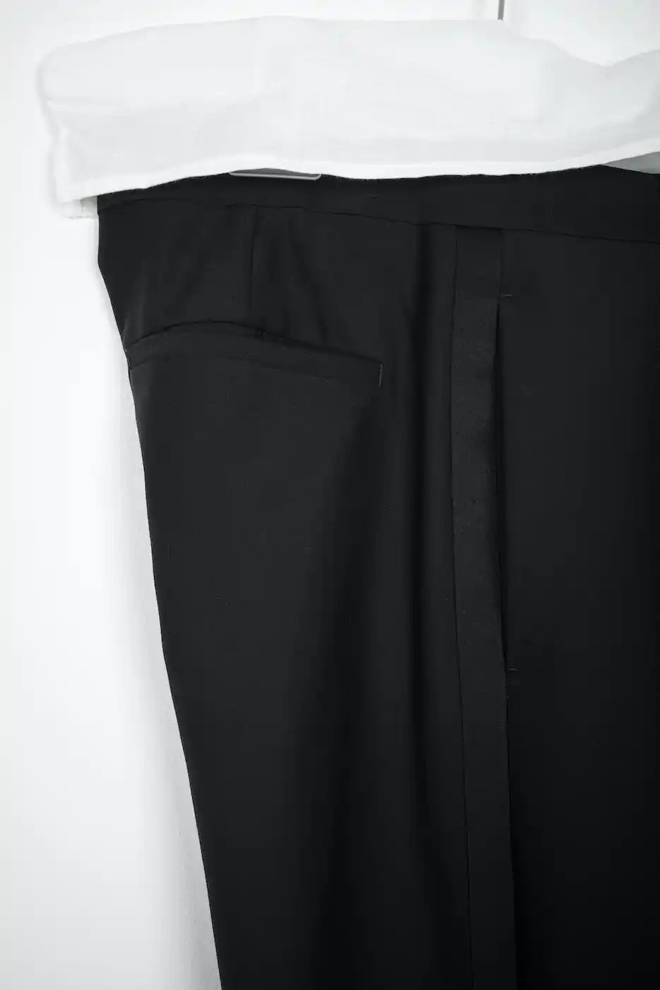 2015 S/S EVENING BLACK PANTS IN TROPICAL WOOL