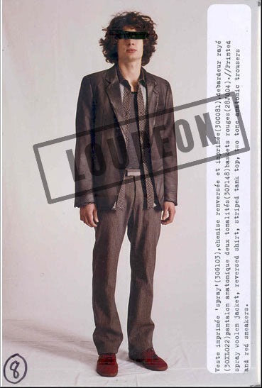 2005 A/W TWO-TONE ANATOMIC TROUSERS WITH CONTRASTING WAISTBAND