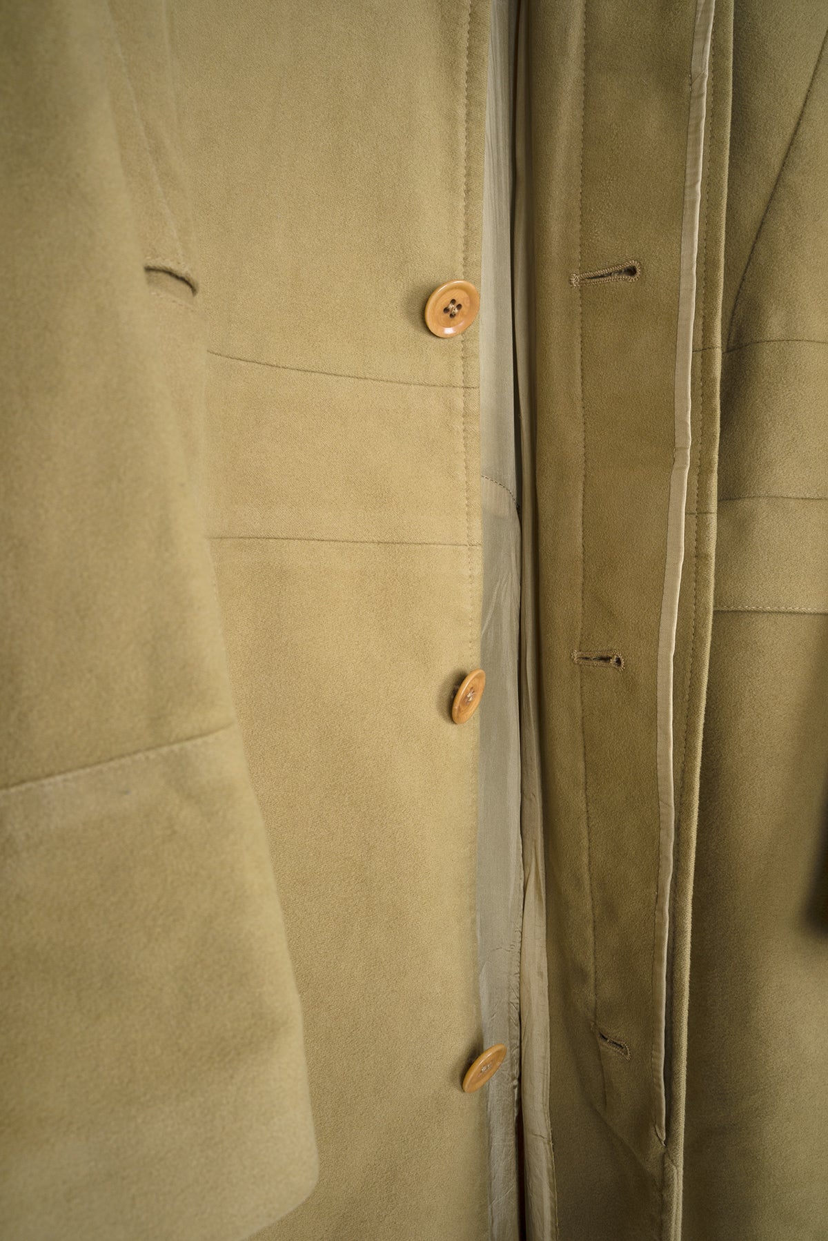 2001 A/W MOLESKIN CHESTERFIELD COAT WITH ZIPPED CUFFS