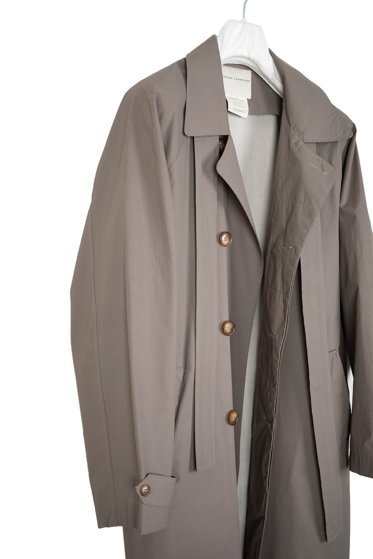 2002 S/S POLYURETHANE COATED COTTON BELTED TRENCHCOAT