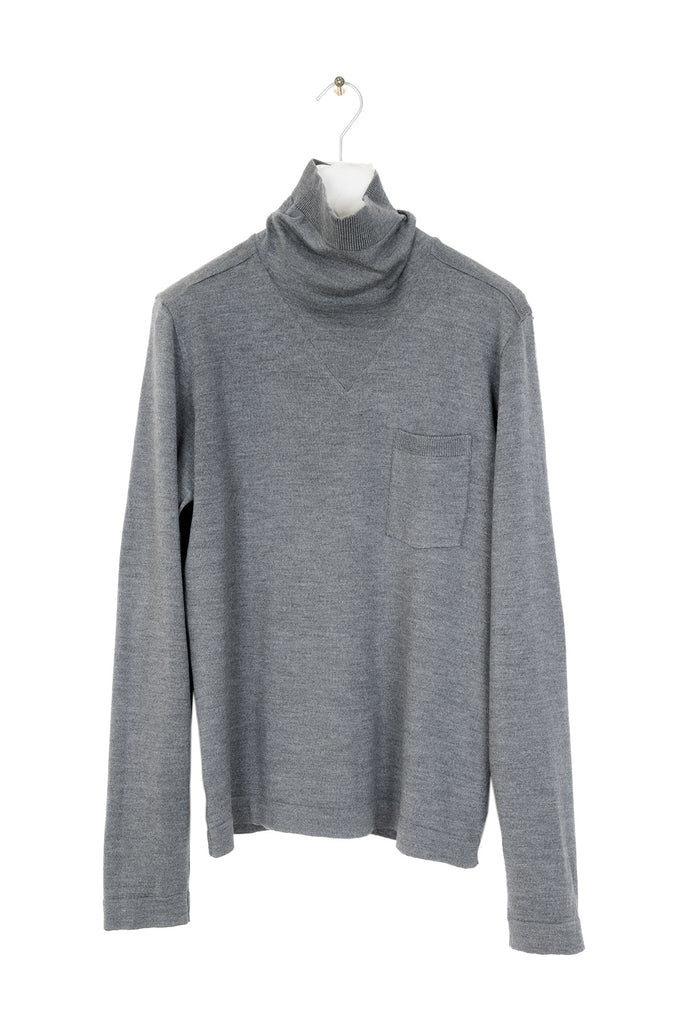 2007 A/W HIGHNECK SWEATER WITH FRONT CHEST POCKET