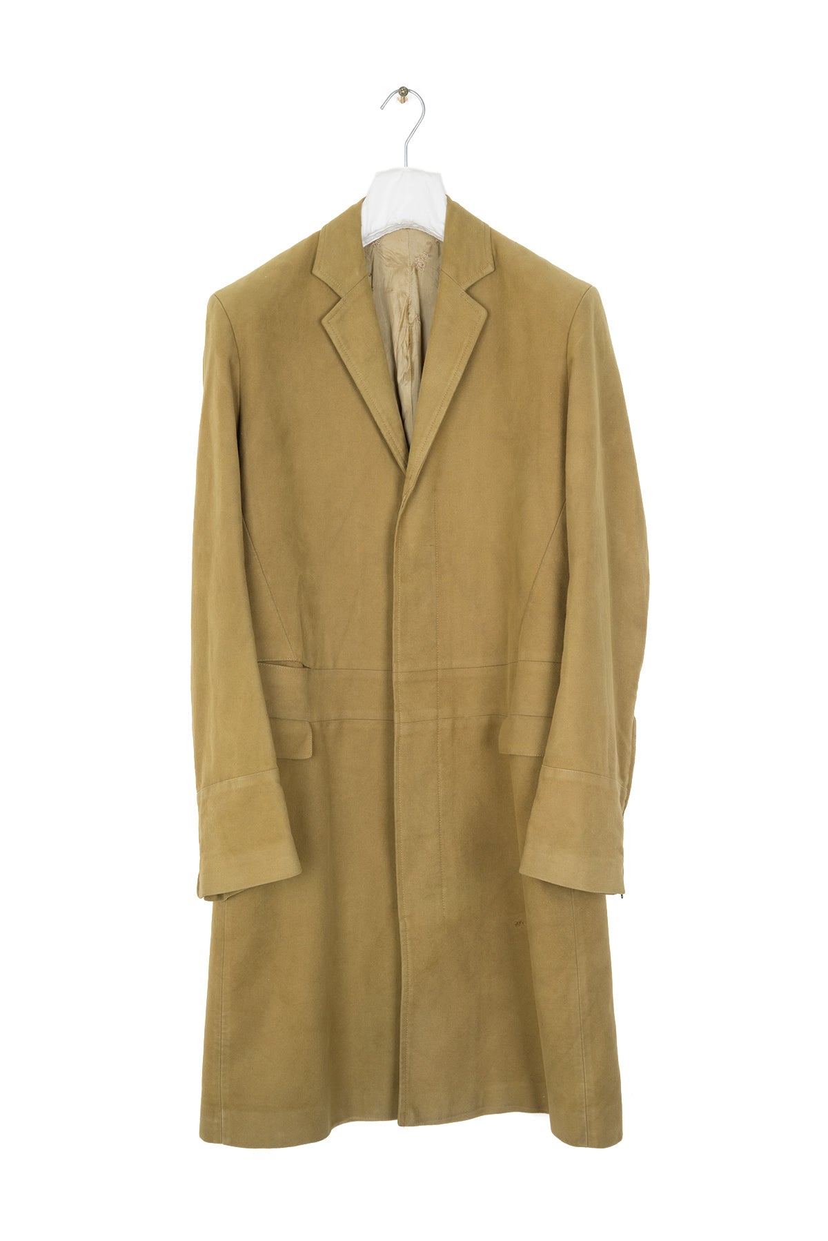 2001 A/W MOLESKIN CHESTERFIELD COAT WITH ZIPPED CUFFS – Loupeon