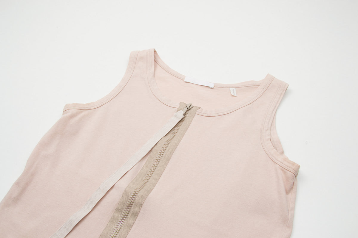 2003 S/S TOP WITH FRONT ZIPPER IN COTTON