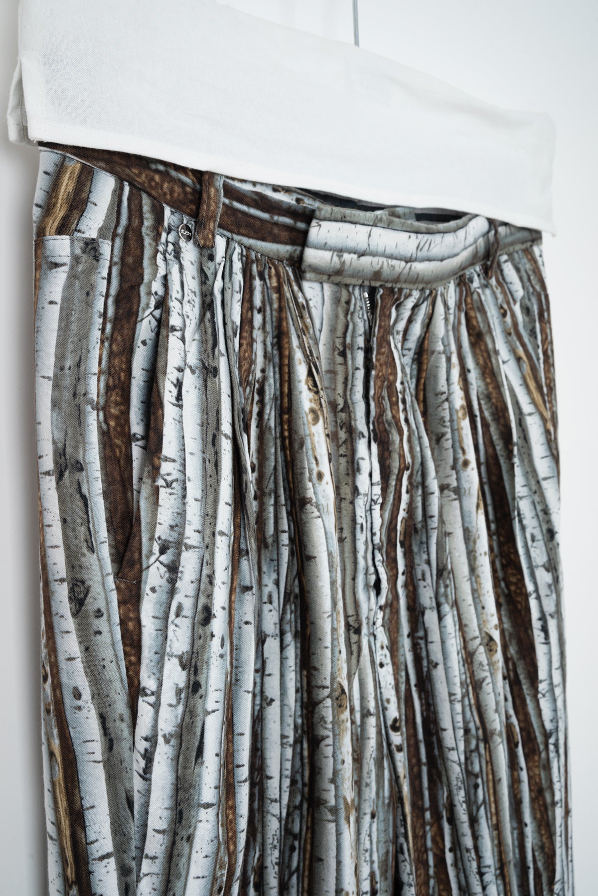 2014 S/S N°49 "Alternarrative" BIRCH PRINT PLEATED TROUSERS