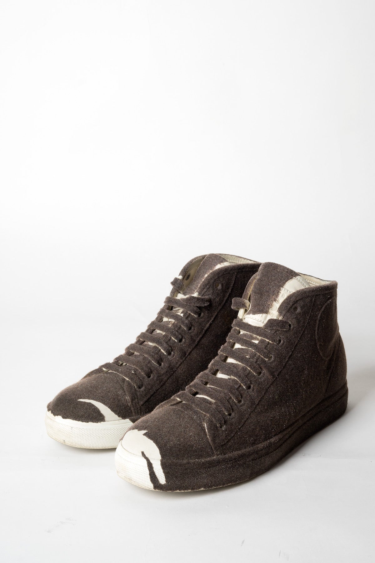 2009 A/W FLOCKED VELVET HIGH-TOP SNEAKER