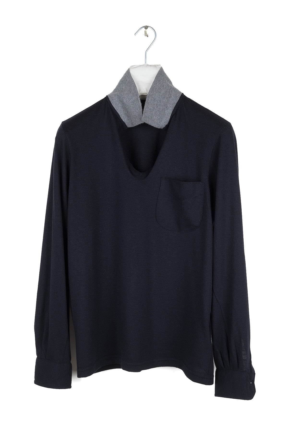 2007 A/W CASHMERE POLO NECK SWEATER WITH CONTRASTING COLLAR