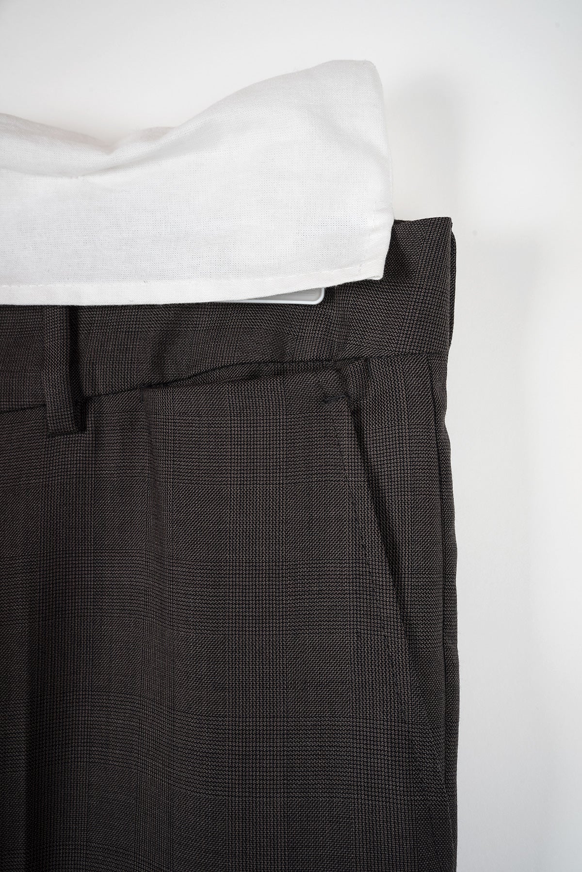 2001 A/W ANATOMIC GLEN PLAID TROUSERS IN FINEST WOOL