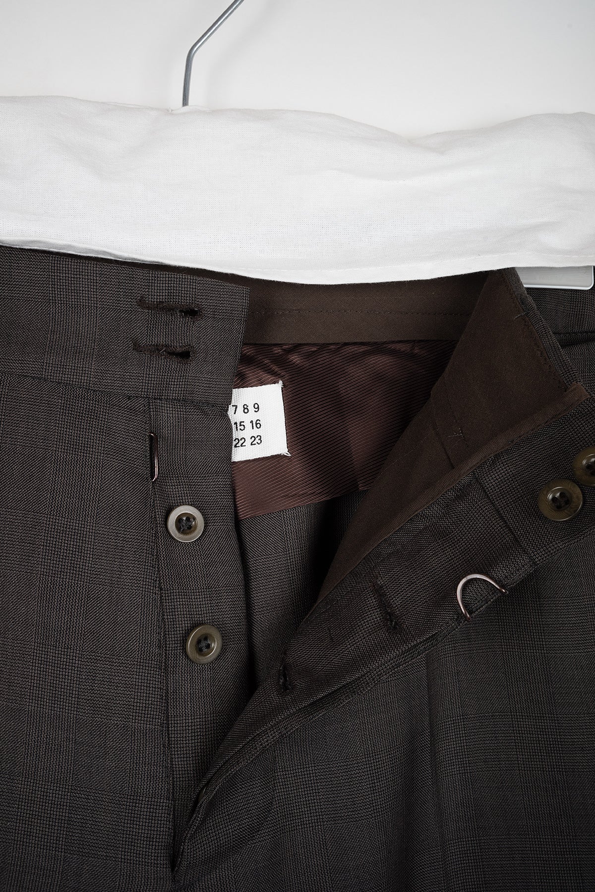 2001 A/W ANATOMIC GLEN PLAID TROUSERS IN FINEST WOOL