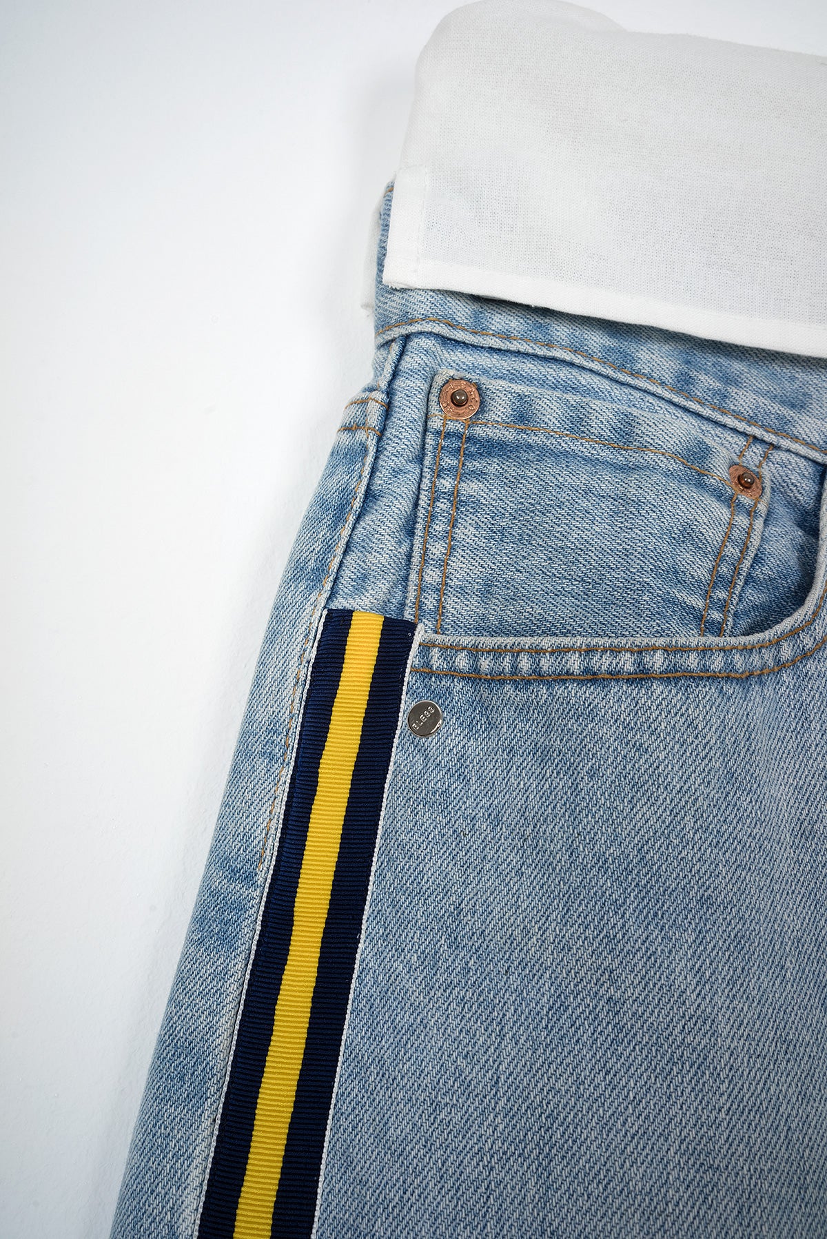 2014 A/W ARTISANAL RE-WORKED "SIDESTRIPE" JEANS