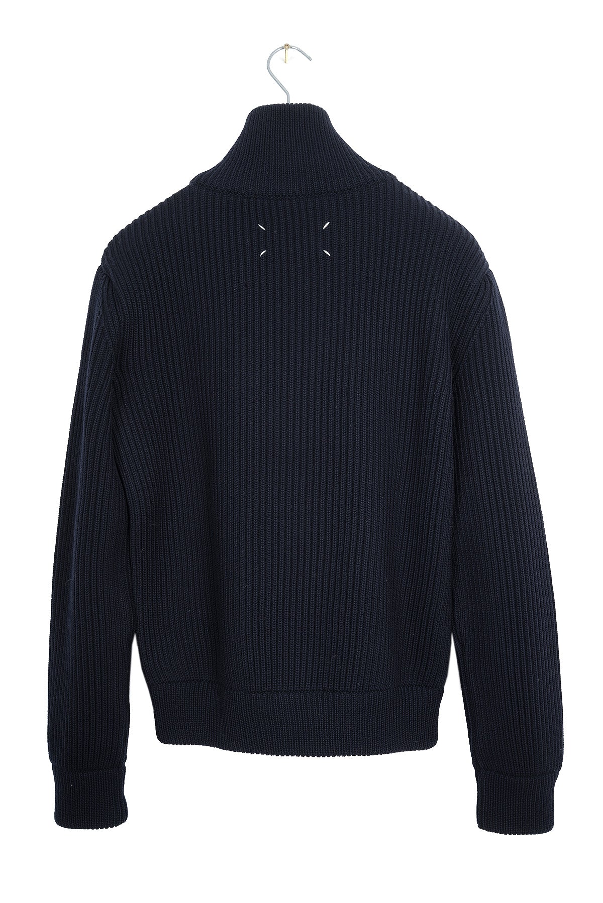 2005 A/W "CAMIONNEUR" ZIPPED CARDIGAN IN DARK BLUE WOOL