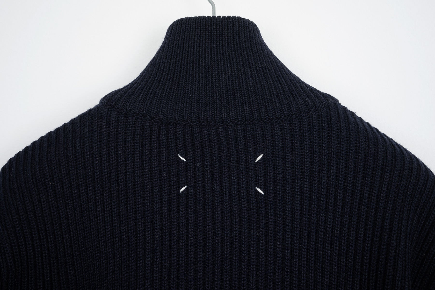 2005 A/W "CAMIONNEUR" ZIPPED CARDIGAN IN DARK BLUE WOOL
