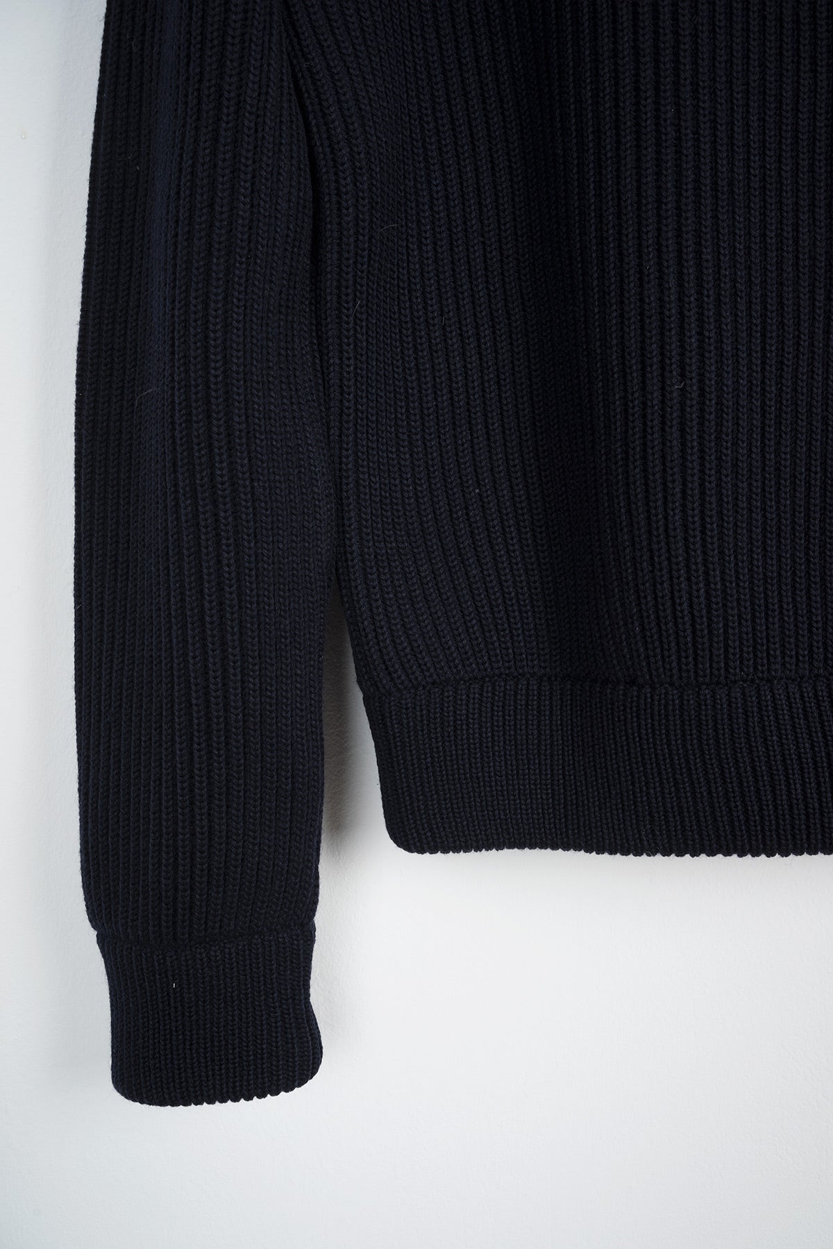 2005 A/W "CAMIONNEUR" ZIPPED CARDIGAN IN DARK BLUE WOOL