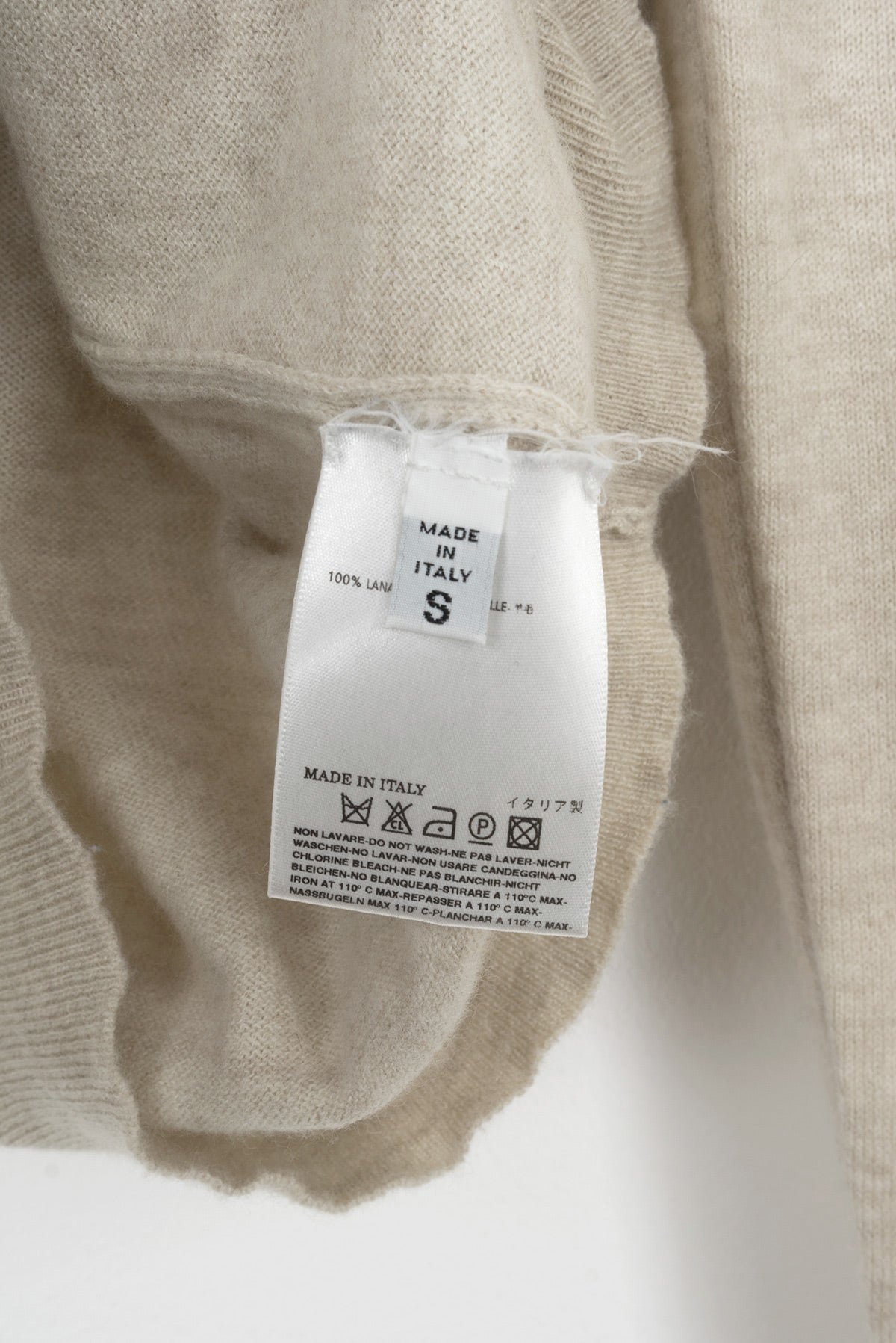 2008 A/W V-NECK WOOL SWEATER WITH LEATHER ELBOW PATCHES