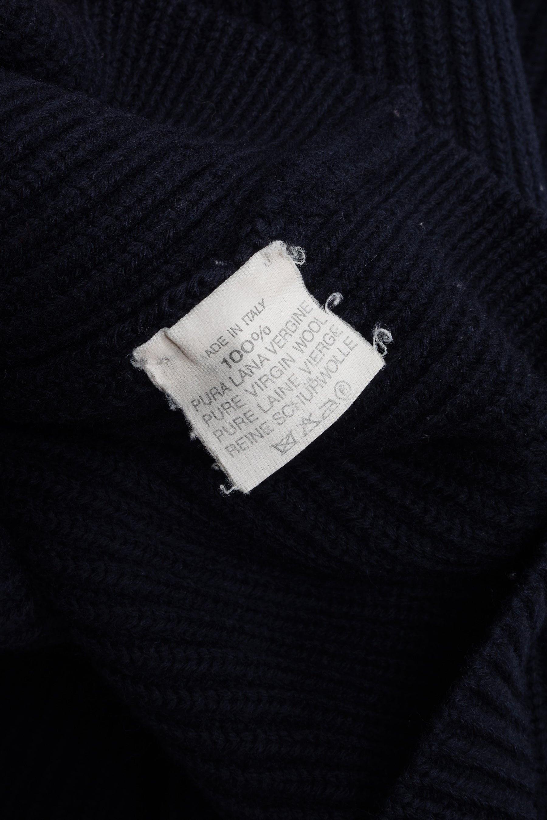 2000 A/W MILITARY NAVY CREWNECK WITH HAMMER SLEEVES BY MISS DEANNA