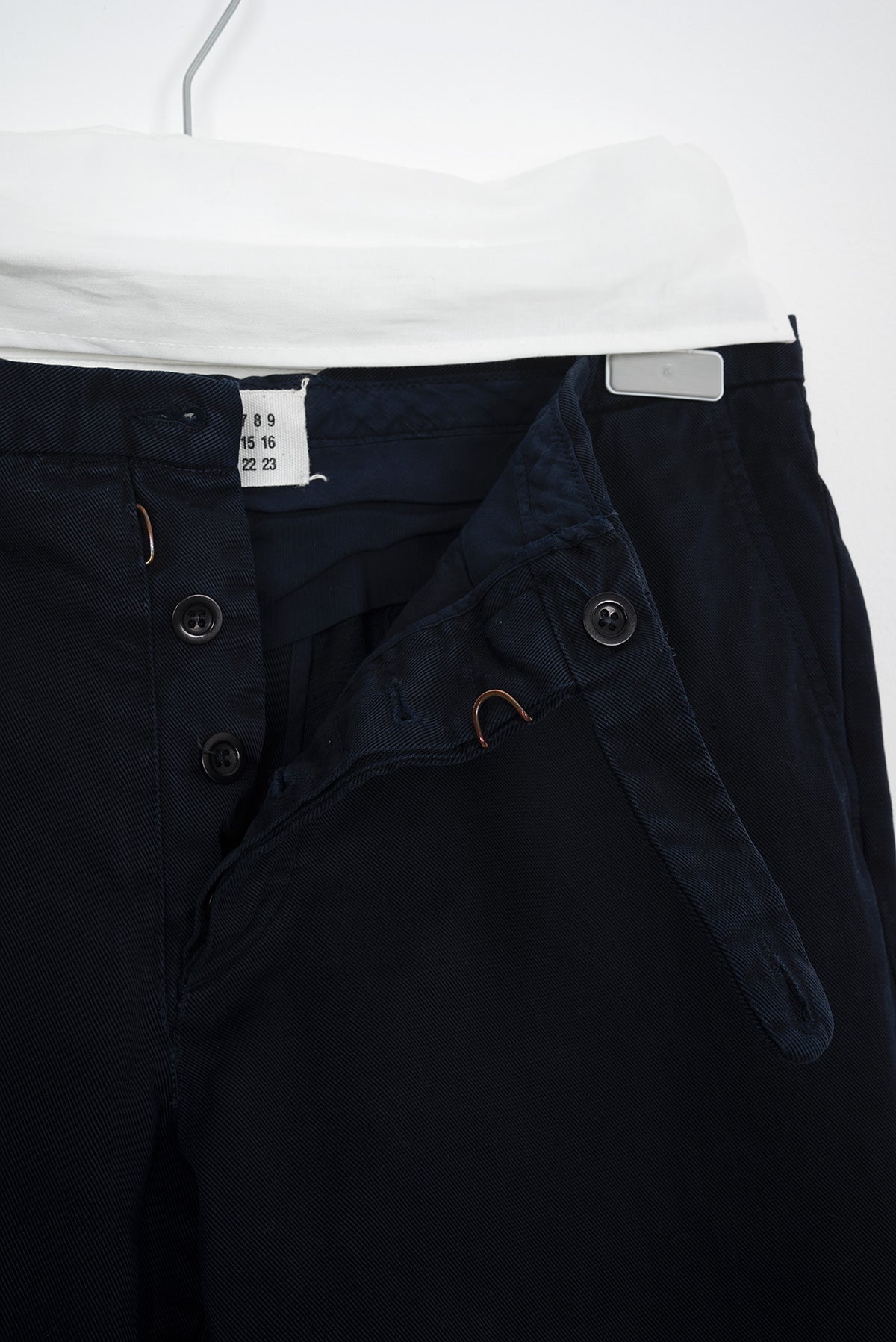 2007 A/W NAVY BLUE TROUSERS IN HEAVY TWILL COTTON