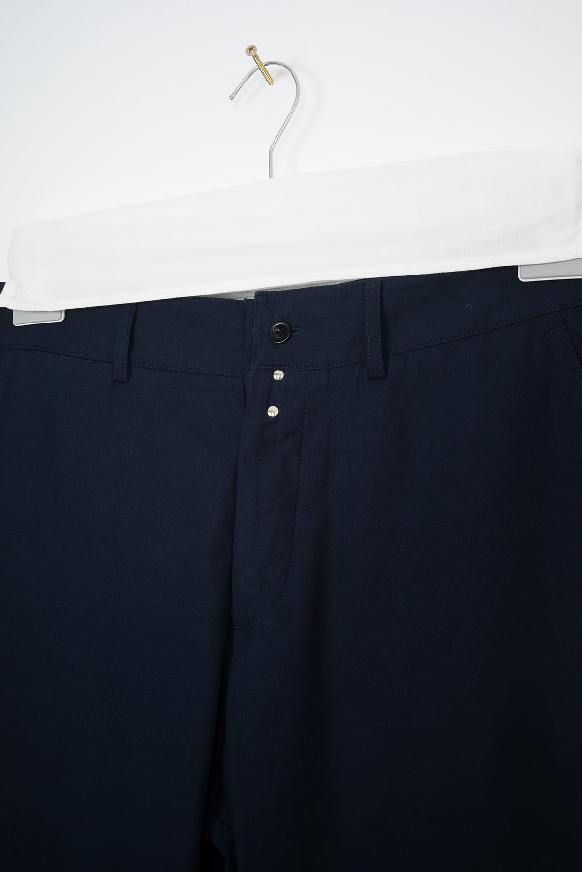 2000 S/S NAVY BLUE MILITARY WIDE CUT COTTON PANTS