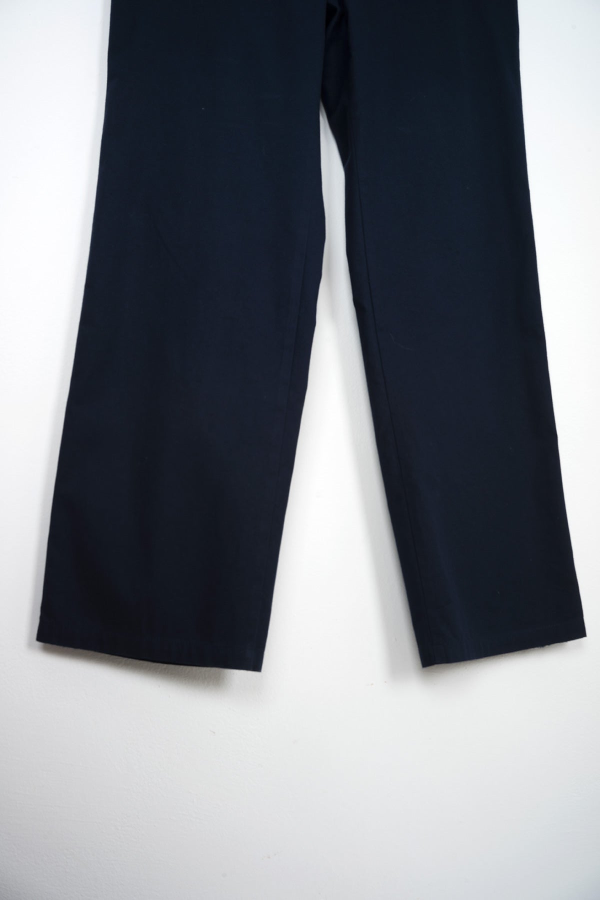 2000 S/S NAVY BLUE MILITARY WIDE CUT COTTON PANTS