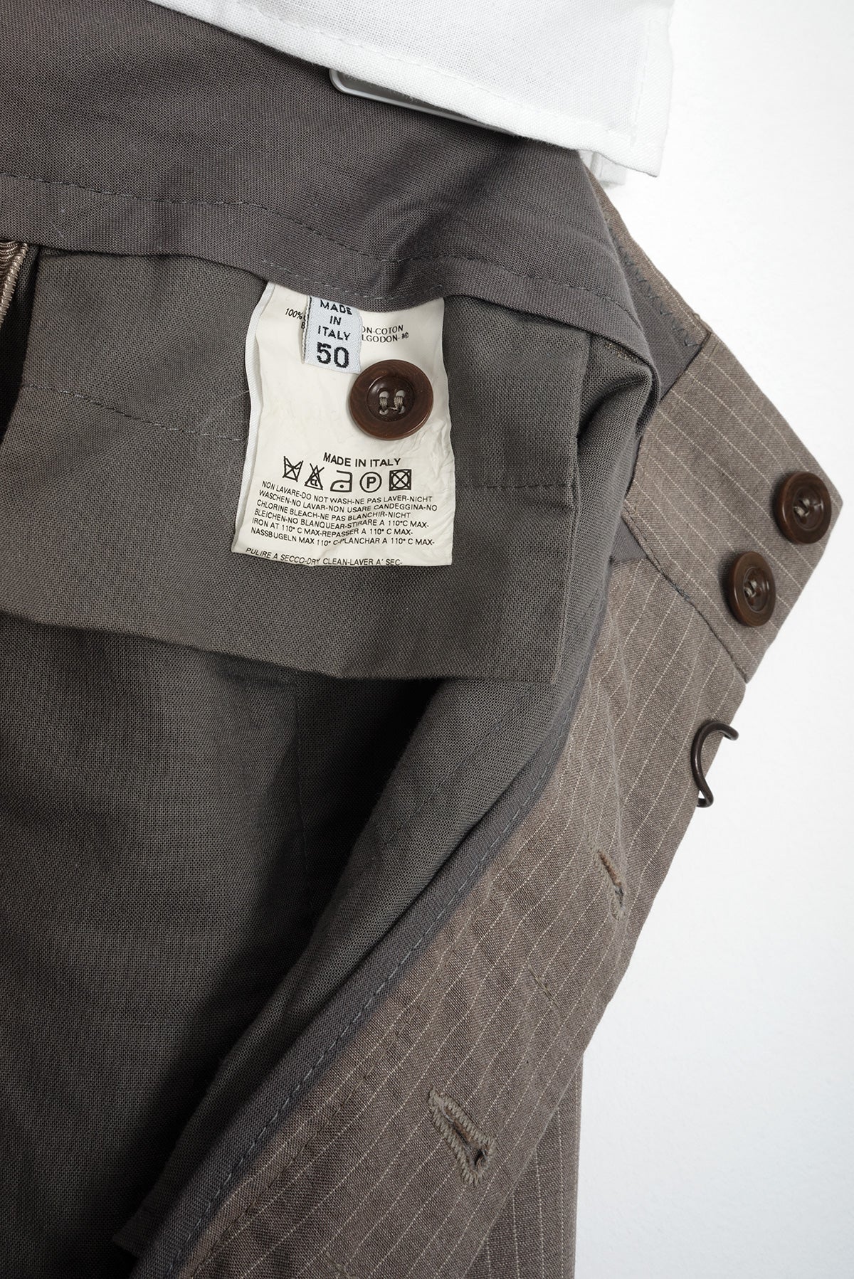 2002 S/S ANATOMIC TROUSERS IN STRIPED COTTON