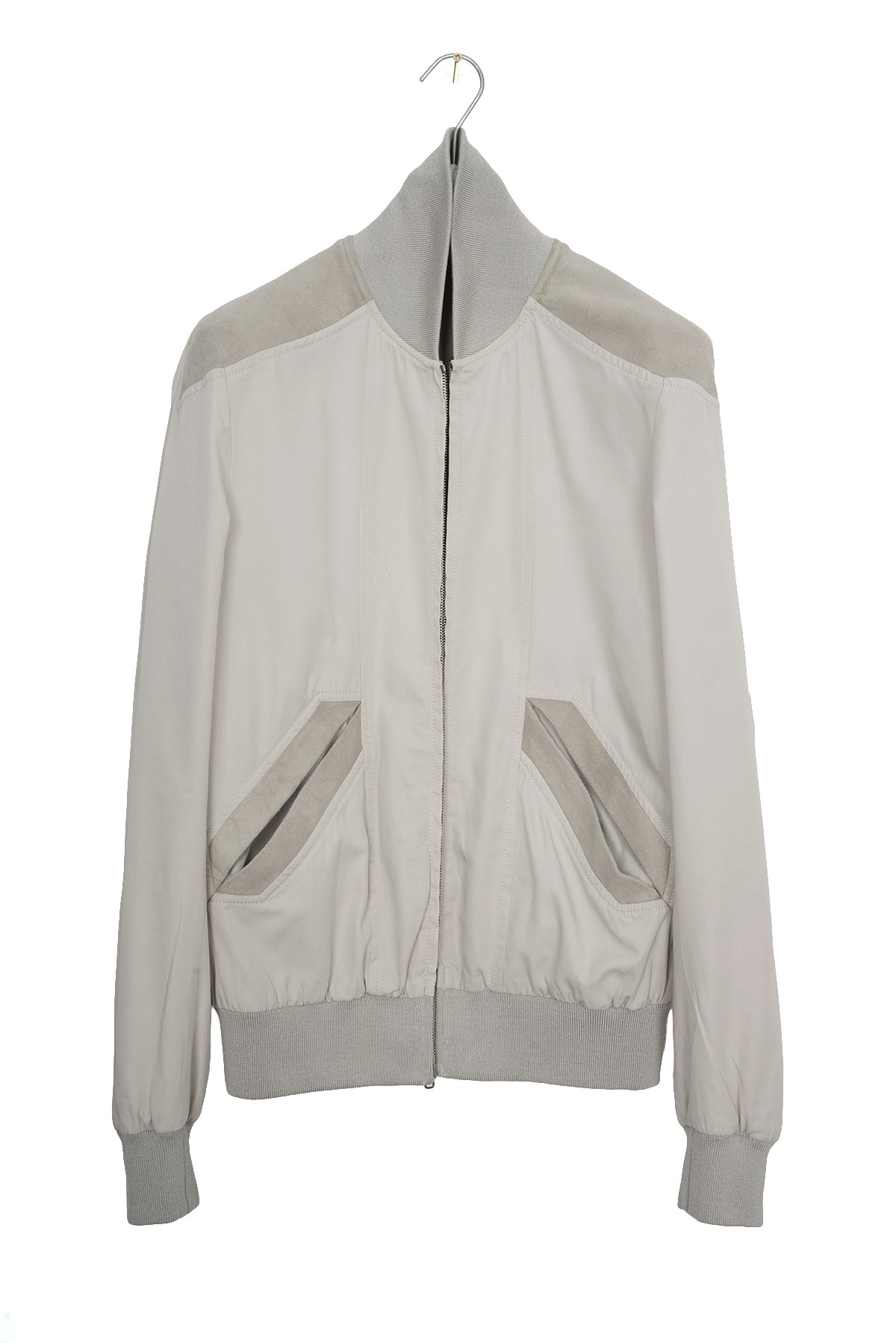2008 S/S COTTON BOMBER JACKET WITH SUEDE INSERTS