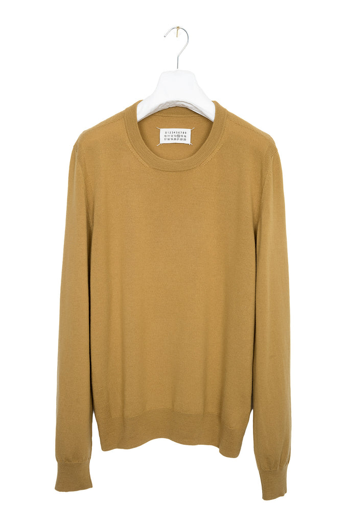 2008 A/W CREWNECK SWEATER WITH RIBBING DETAILS IN FINEST WOOL