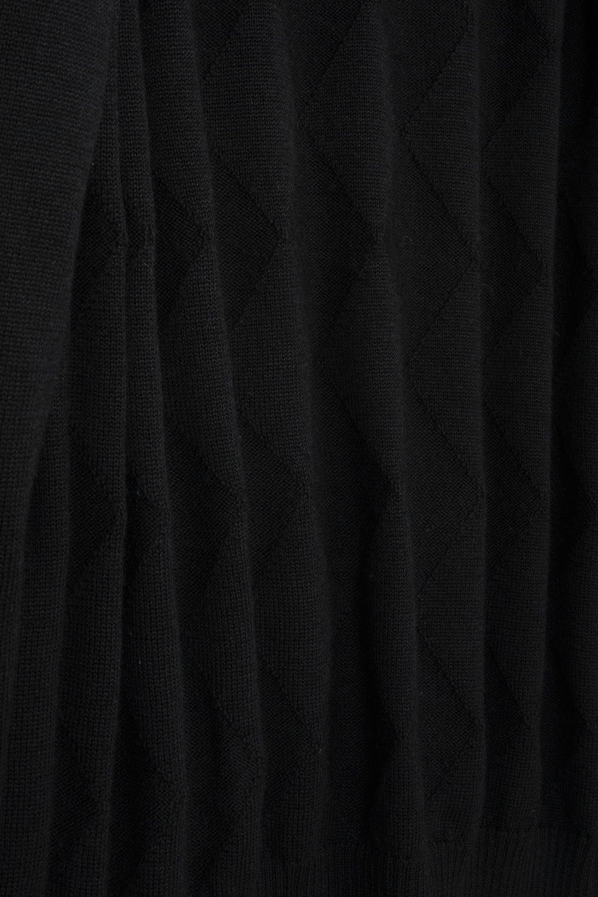 2007 A/W DIAMOND PATTERN BLACK CREWNECK