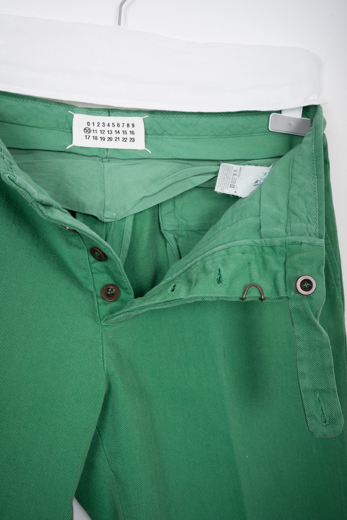 2007 A/W GREEN COTTON TROUSERS