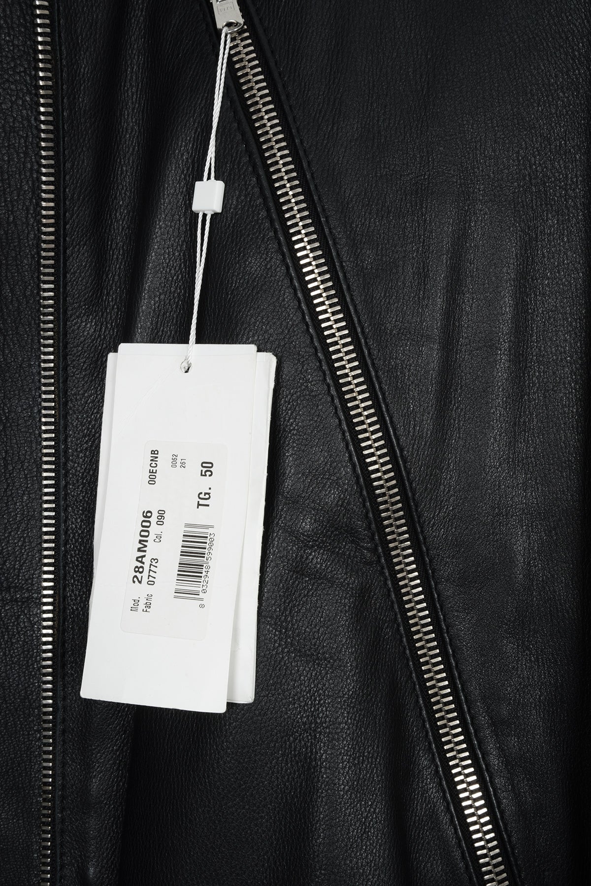 2006 A/W BLACK 5-ZIP RIDER JACKET IN DEERSKIN LEATHER