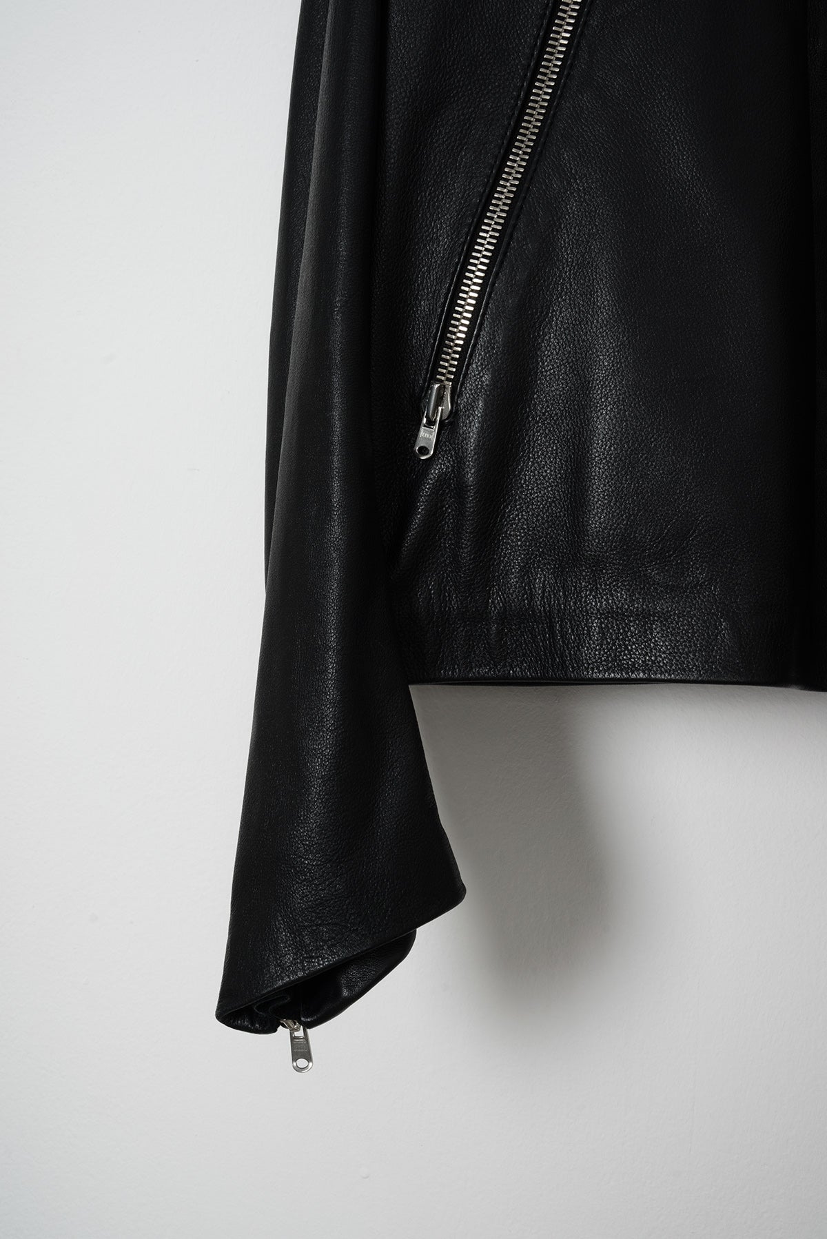 2006 A/W BLACK 5-ZIP RIDER JACKET IN DEERSKIN LEATHER