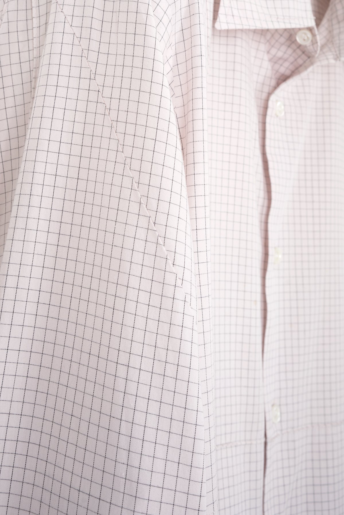 2004 S/S PATCHWORK GRID COTTON SHIRT