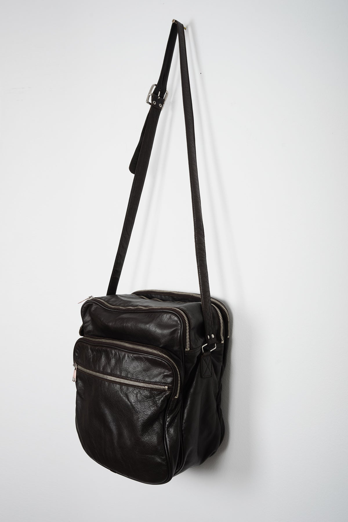 2000 A/W ARTISANAL 5-ZIP LEATHER SHOULDER BAG